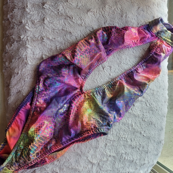 New J Valentine Purple Snakeskin Bodysuit - Picture 3 of 4